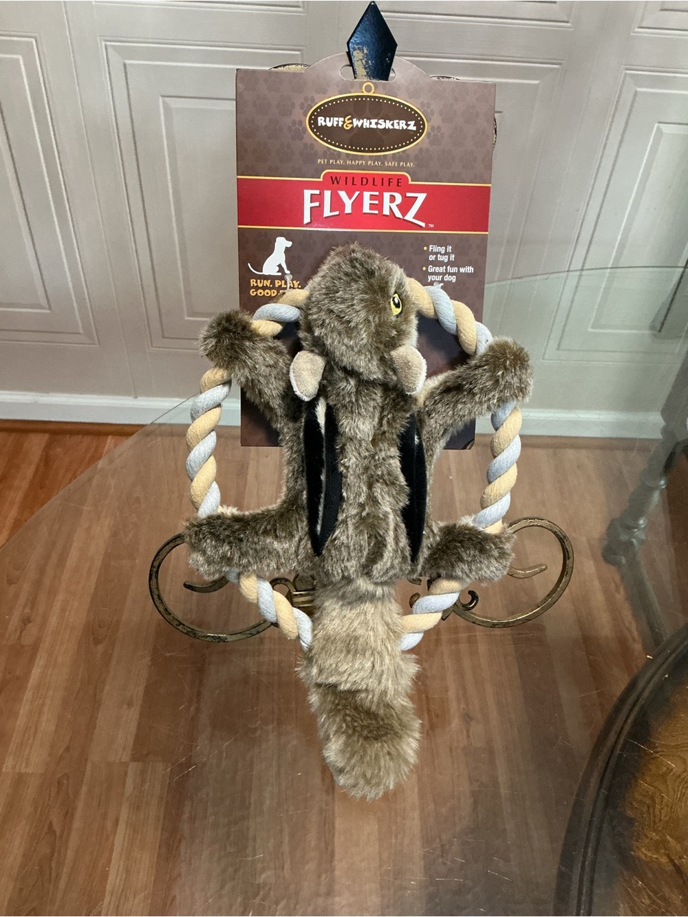 Brand New Interactive Ruff & Whiskerz Flyerz Chipmunk 12”Dog Toy With Squeaker
